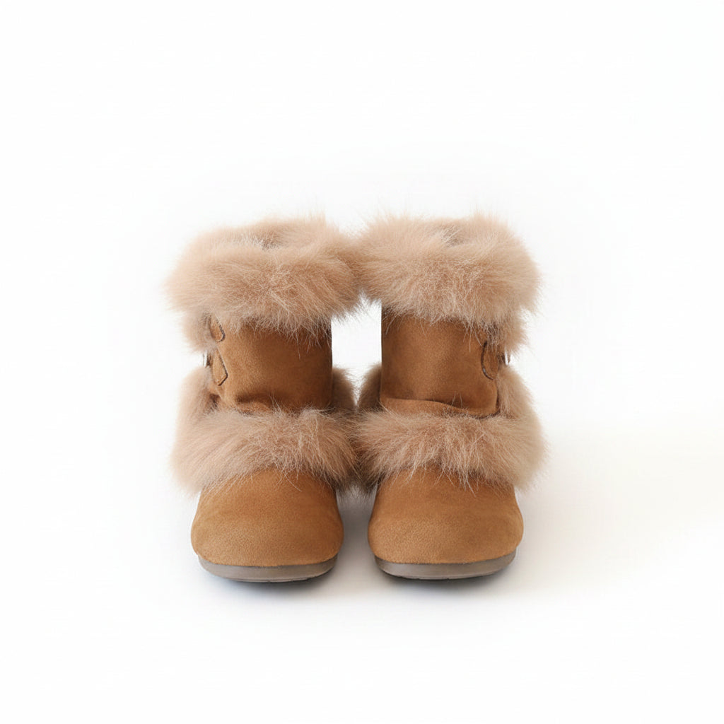 Girls' Faux Fur Trimmed Winter Boots