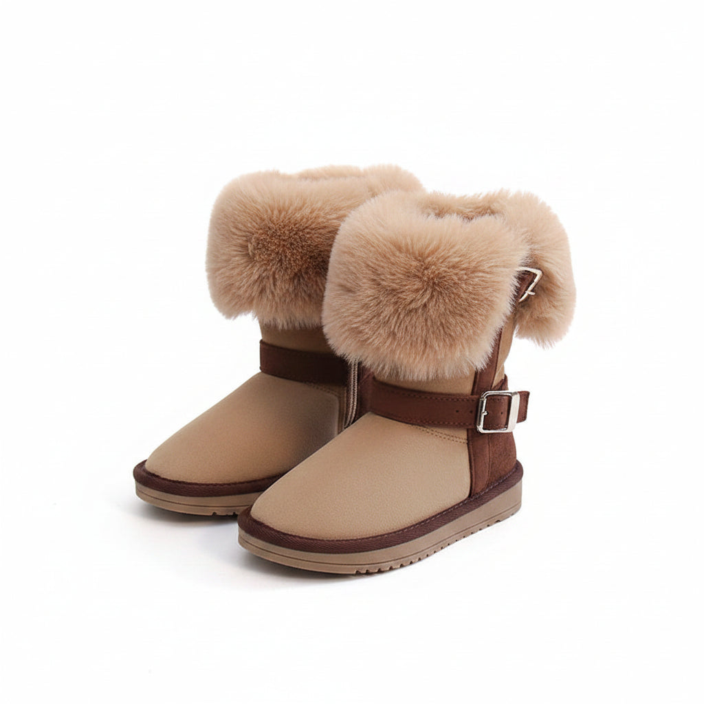 Kids' Faux Fur Fold-Over Winter Boots