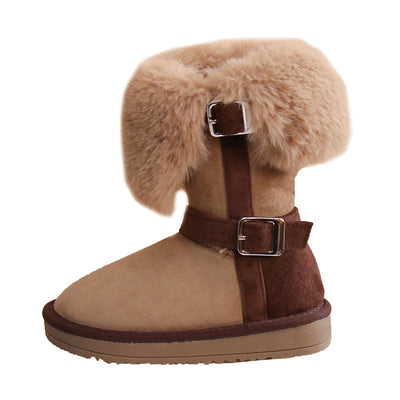 Kids' Faux Fur Fold-Over Winter Boots