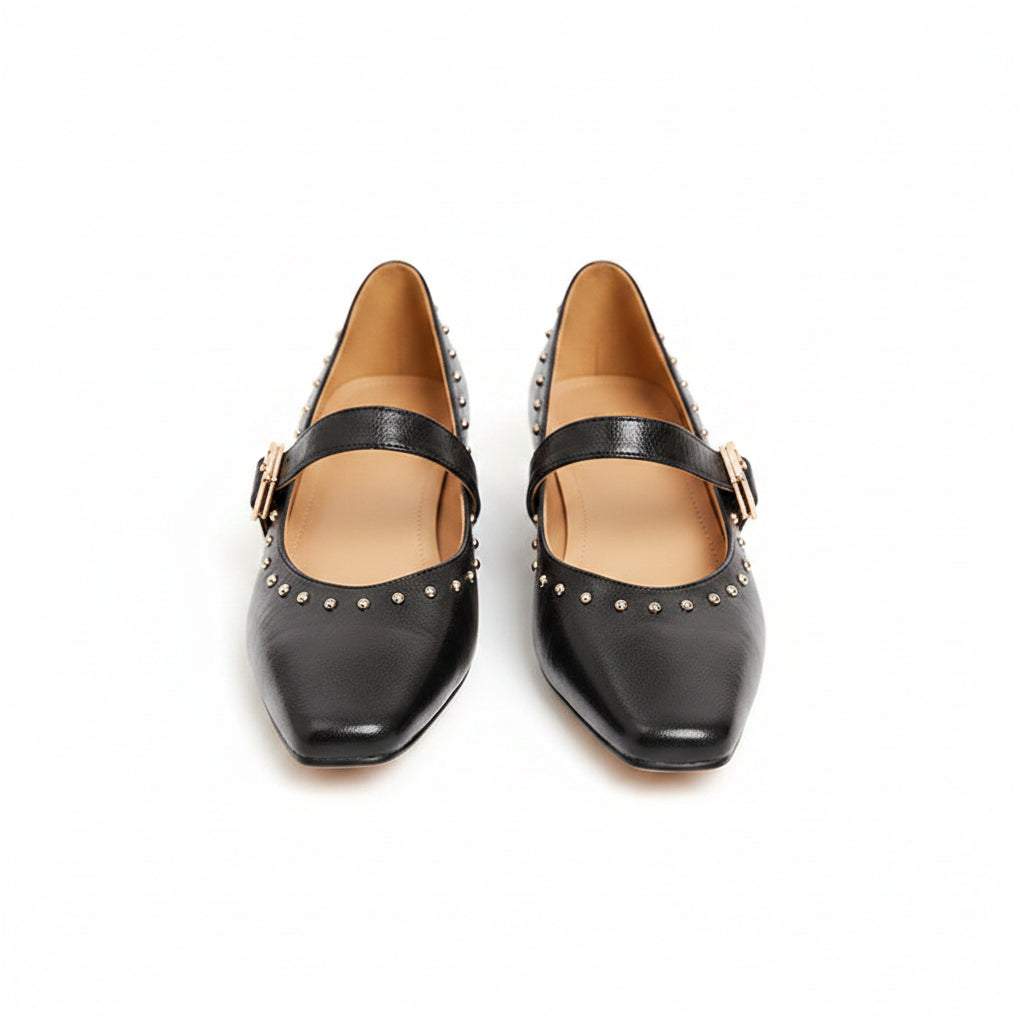STUDDED MARY JANE PUMPS