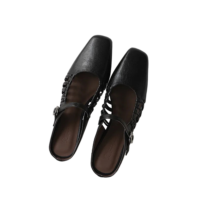 CRYSTAL SHEEPSKIN MARY JANE PUMPS