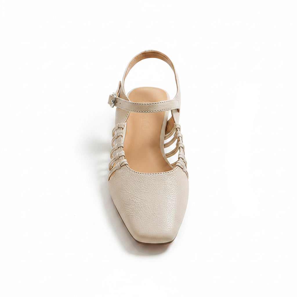 CRYSTAL SHEEPSKIN MARY JANE PUMPS