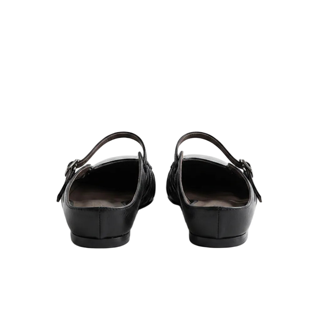 CRYSTAL SHEEPSKIN MARY JANE PUMPS