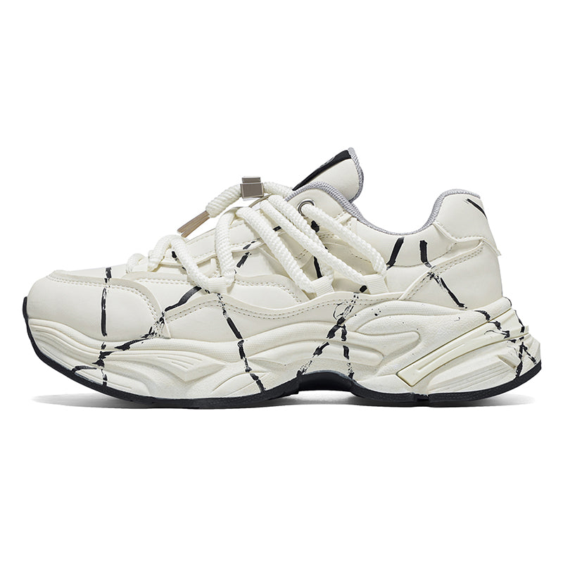 GRAFFITI LINE DESIGN CHUNKY SNEAKERS