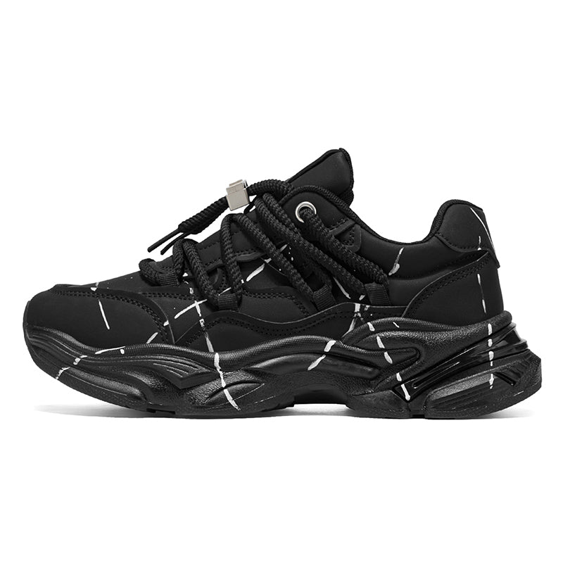 GRAFFITI LINE DESIGN CHUNKY SNEAKERS