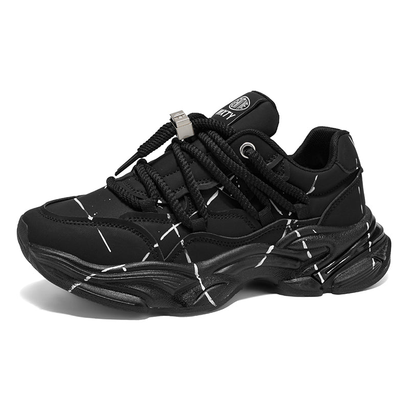 GRAFFITI LINE DESIGN CHUNKY SNEAKERS
