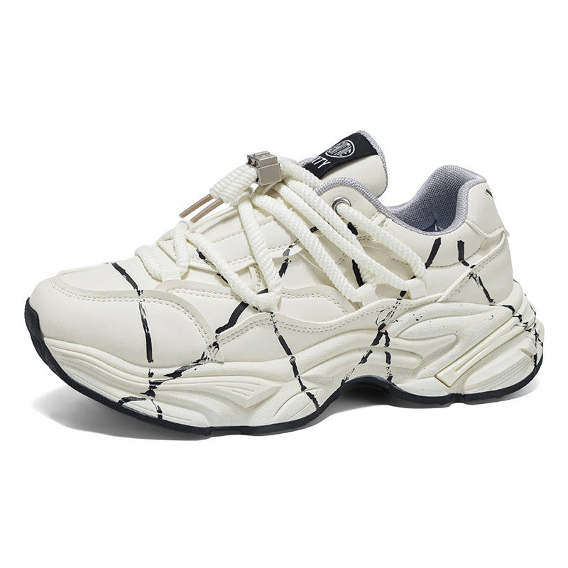 GRAFFITI LINE DESIGN CHUNKY SNEAKERS