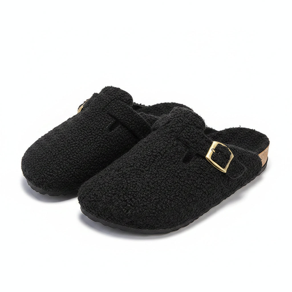 COSY TEDDY FLEECE WINTER MULES