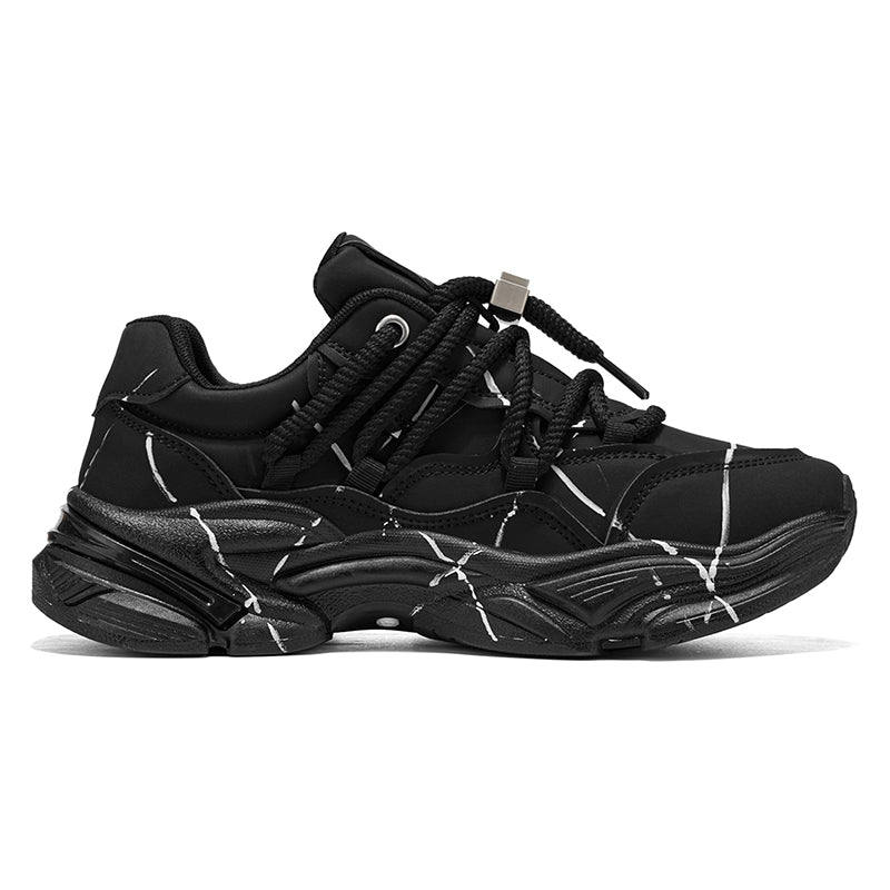 GRAFFITI LINE DESIGN CHUNKY SNEAKERS