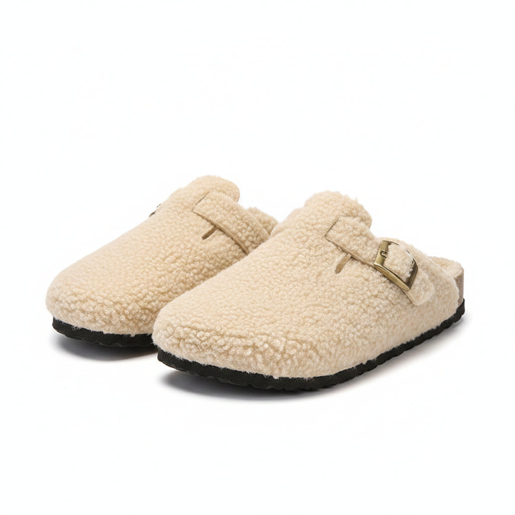 COSY TEDDY FLEECE WINTER MULES