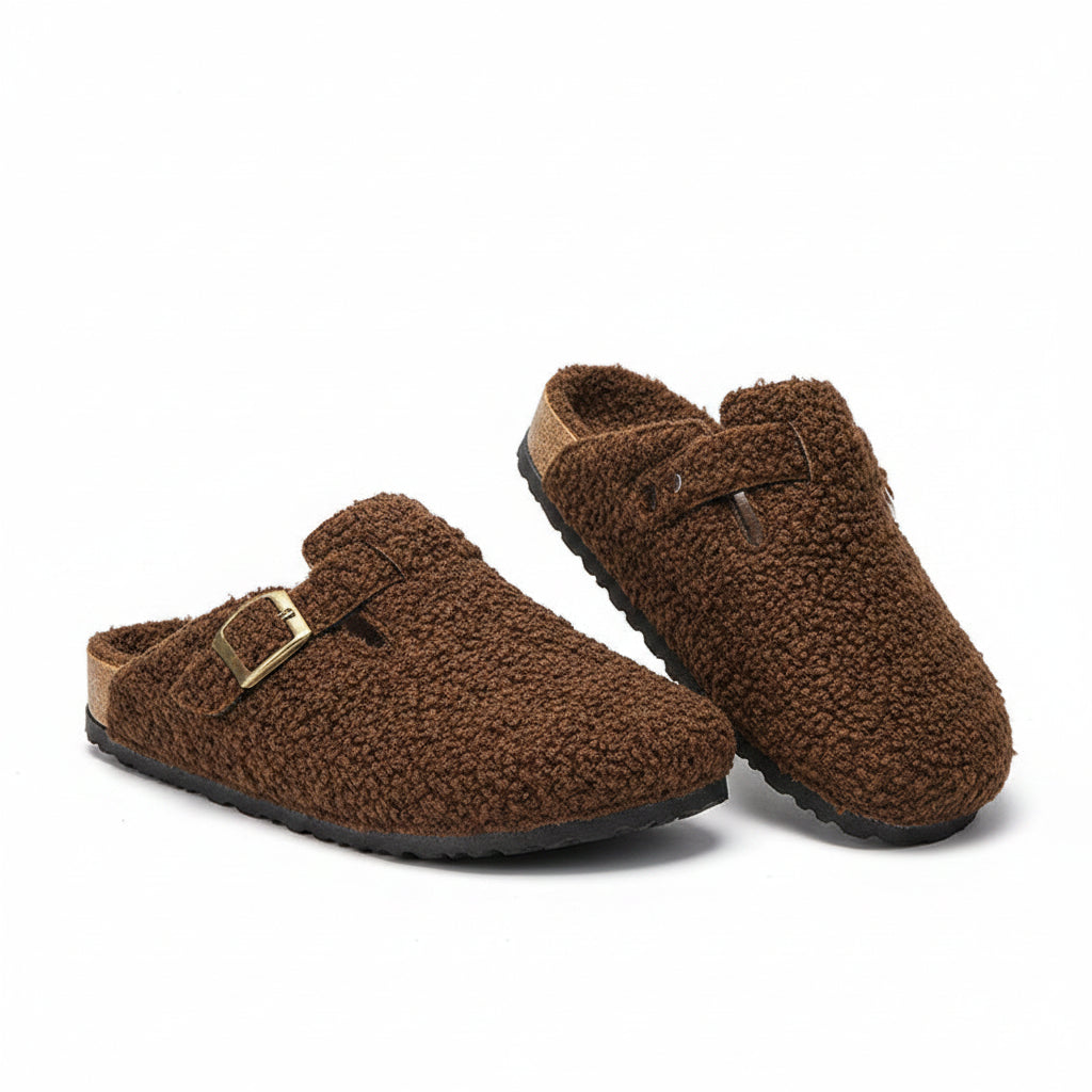 COSY TEDDY FLEECE WINTER MULES