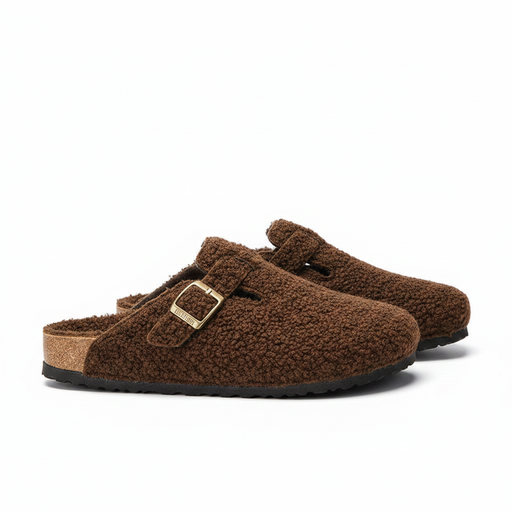 COSY TEDDY FLEECE WINTER MULES