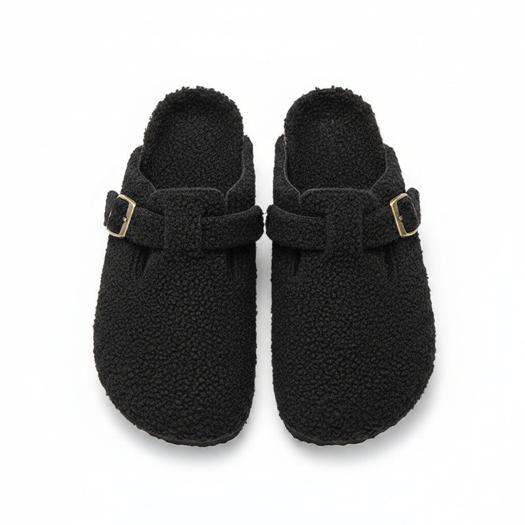 COSY TEDDY FLEECE WINTER MULES