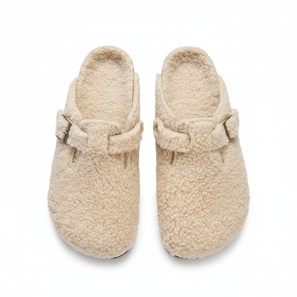 COSY TEDDY FLEECE WINTER MULES