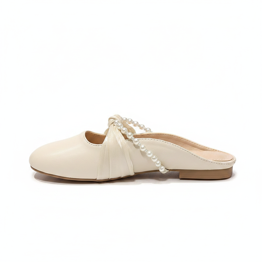 Women's Pearl Knot Mule Flats