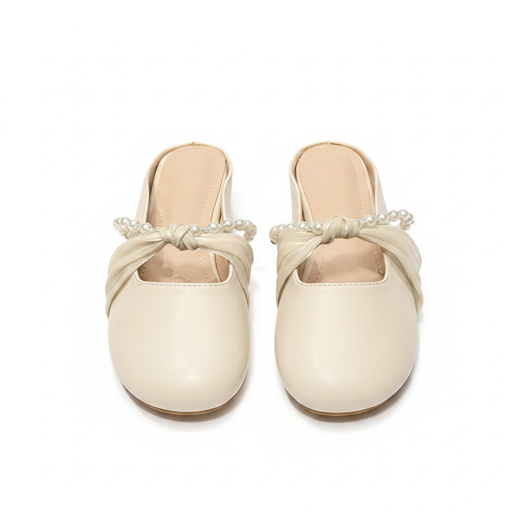 Women's Pearl Knot Mule Flats