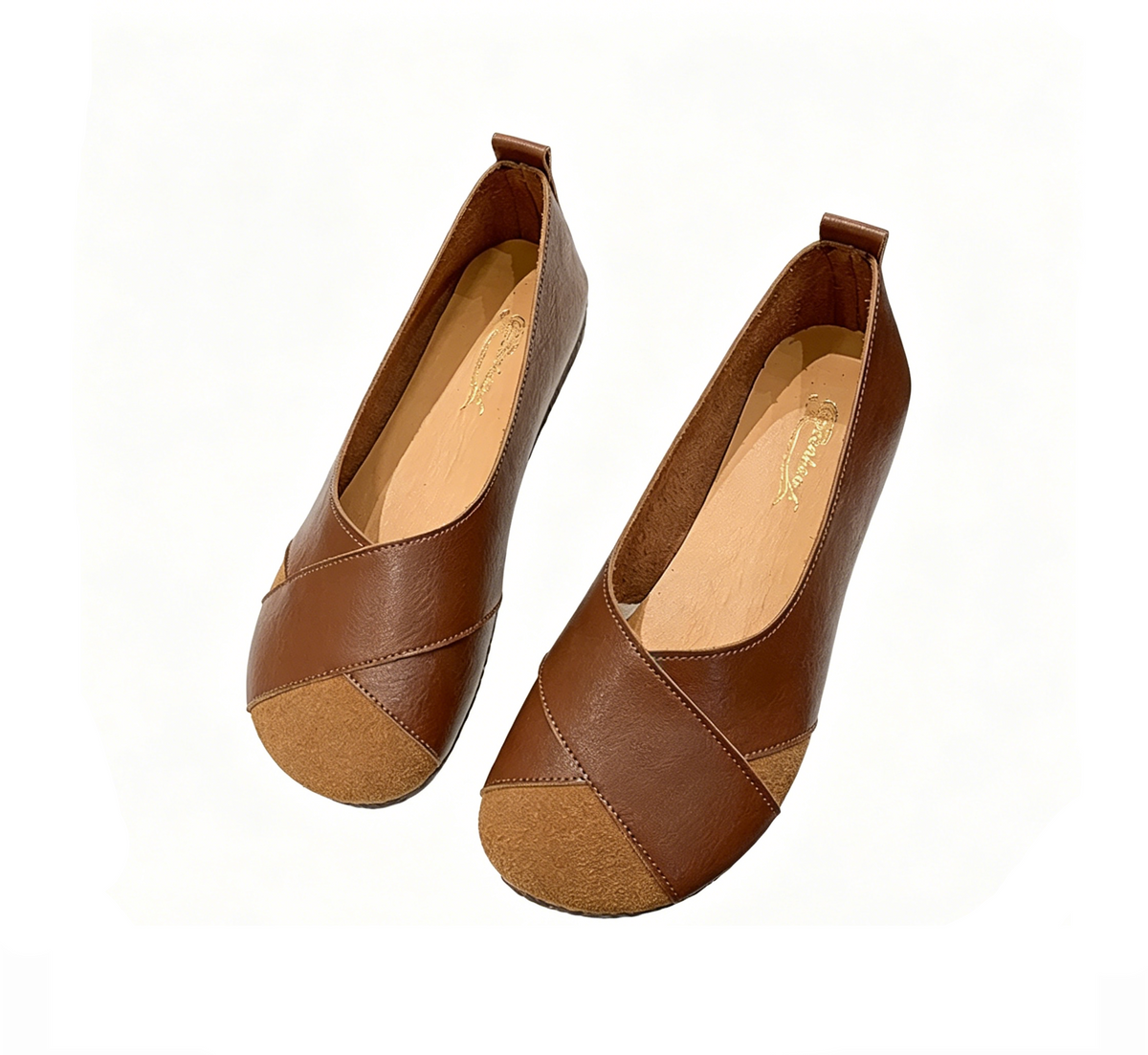Women's Retro Soft Vegan Leather Flats