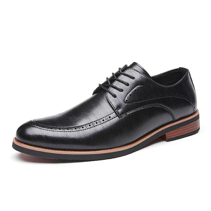 LEATHER BROGUE OXFORD SHOES