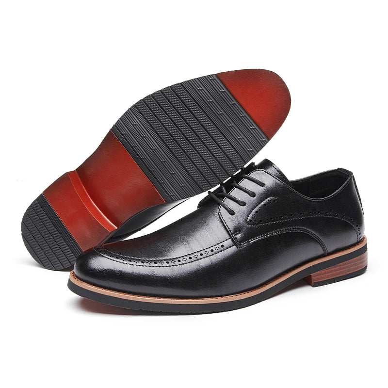 LEATHER BROGUE OXFORD SHOES