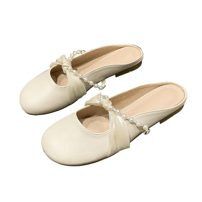 Women's Pearl Knot Mule Flats