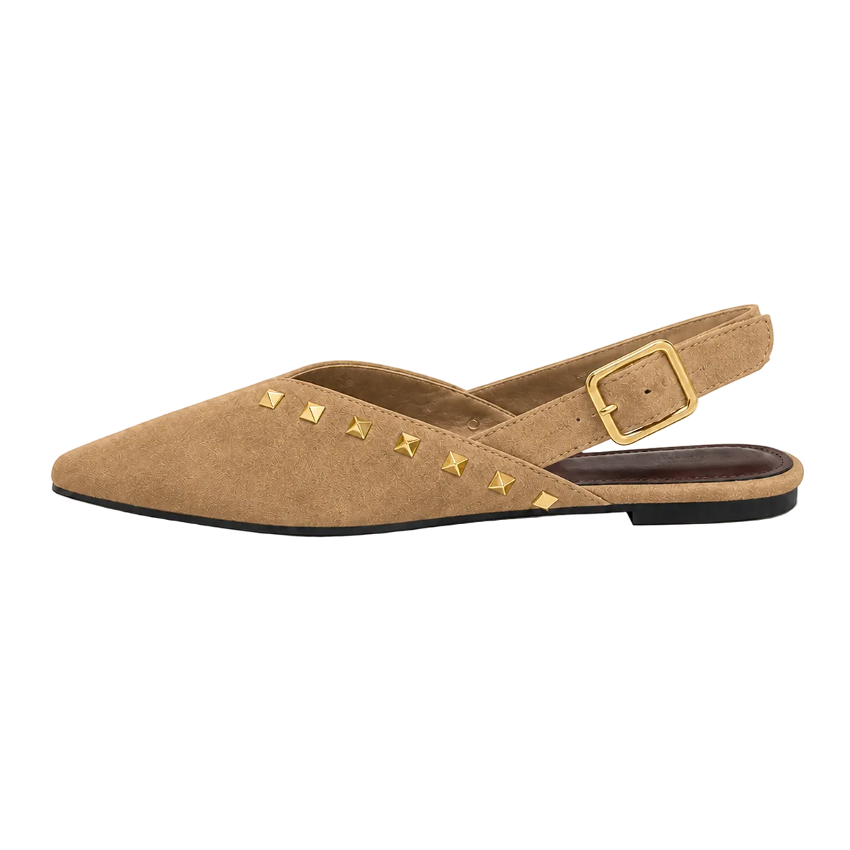 Women's Pyramid Stud Slingback Flats